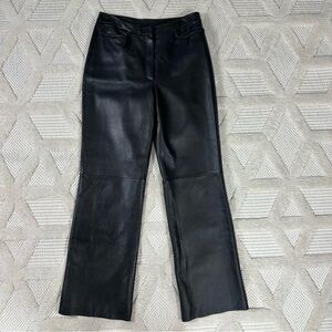 Classiques Entier Pants 8 Black  Soft  Leather Straight Fit Trouser